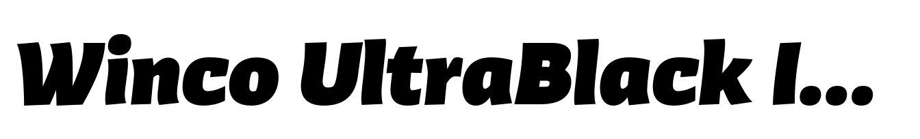 Winco UltraBlack Italic
